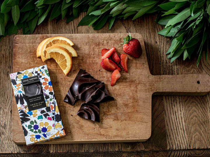 Cacao Sampaka Flor de Sal de Ibiza Dark Chocolate Bar