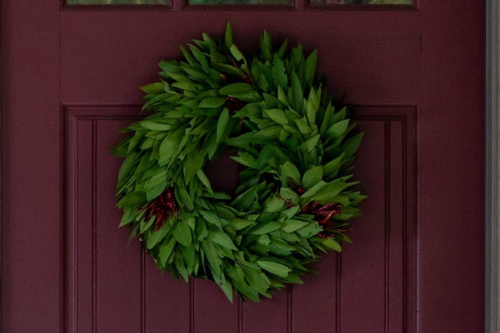 24" Edible Organic Bay Leaf and Red Chili Wreath (Free Shipping!)