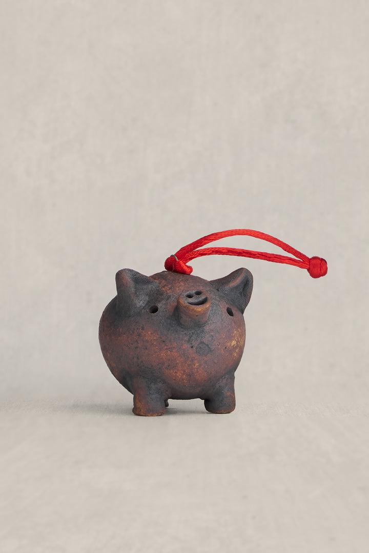 Handmade Cúrate Pig Ornament
